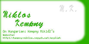 miklos kempny business card